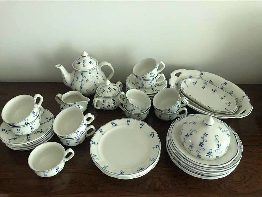 Torgau Margot servies delen blauw wit bloemen, Antiek en Kunst, Ophalen of Verzenden