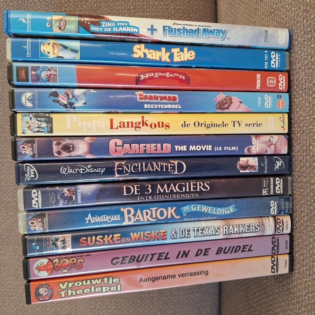 Kinderfilms allerlei 12 stuks, Cd's en Dvd's, Ophalen, Gebruikt