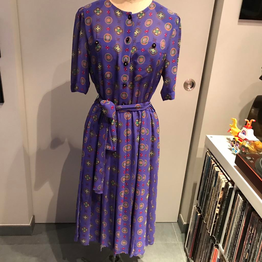 Vintage geklede jurk van MK, maat 36/38, Enlèvement ou Envoi, Comme neuf, Taille 36 (S), Violet
