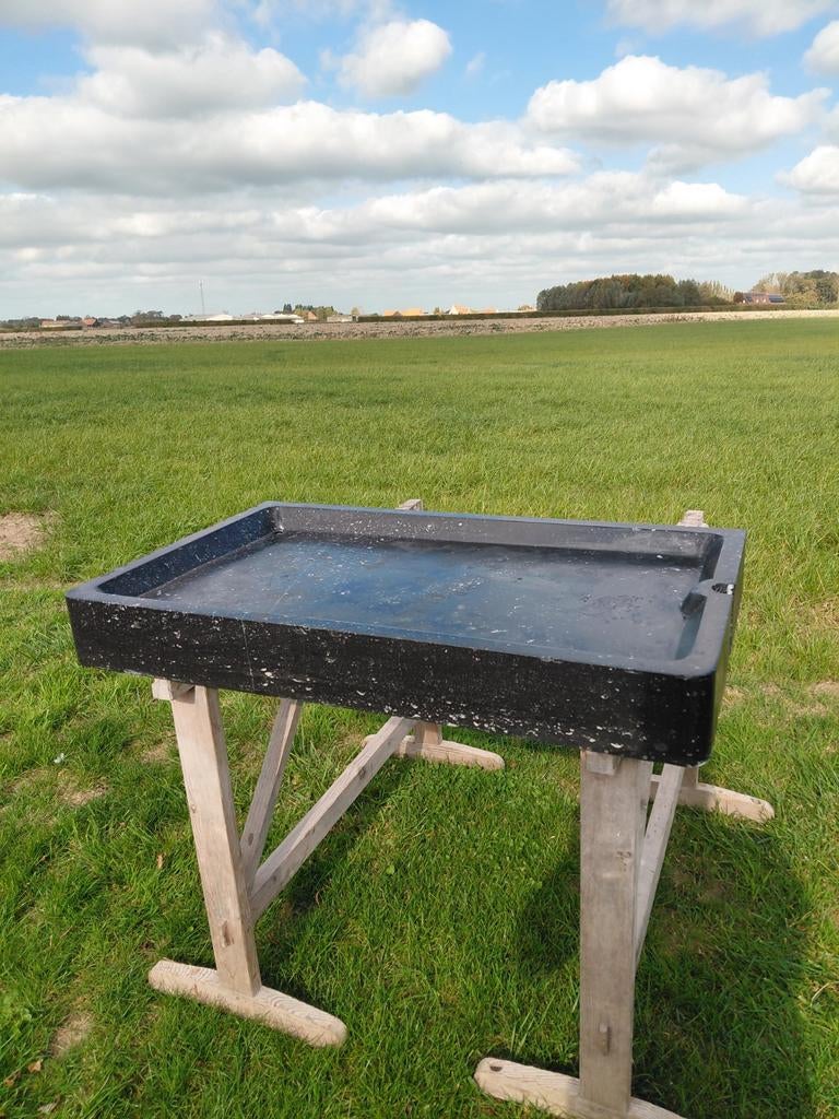évier peu profond en pierre bleue polie, Enlèvement, Pierre, Lavabo