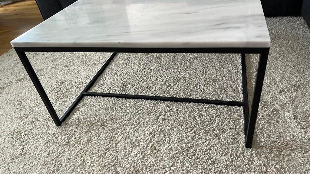 Salontafel grijs stenen blad, Ophalen, Zo goed als nieuw