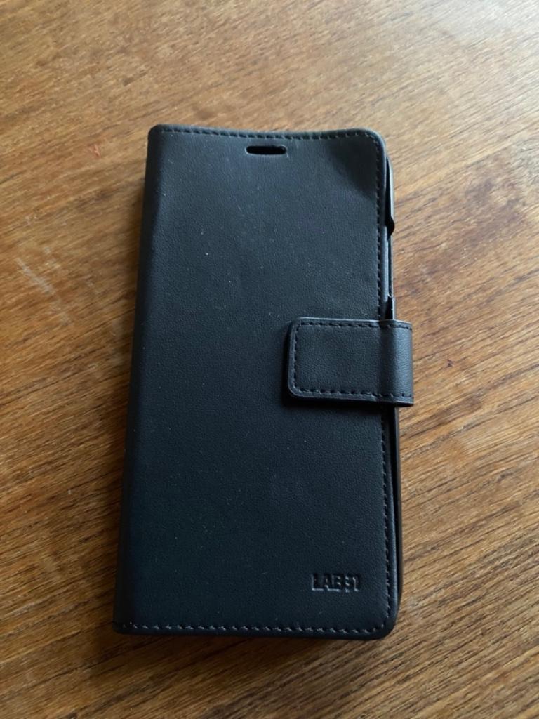 Apple iPhone 11/XR hoesje zwart leren hoesje Lab31 als nieuw, Telecommunicatie, Zwart, Verzenden, Frontje of Cover, IPhone XR