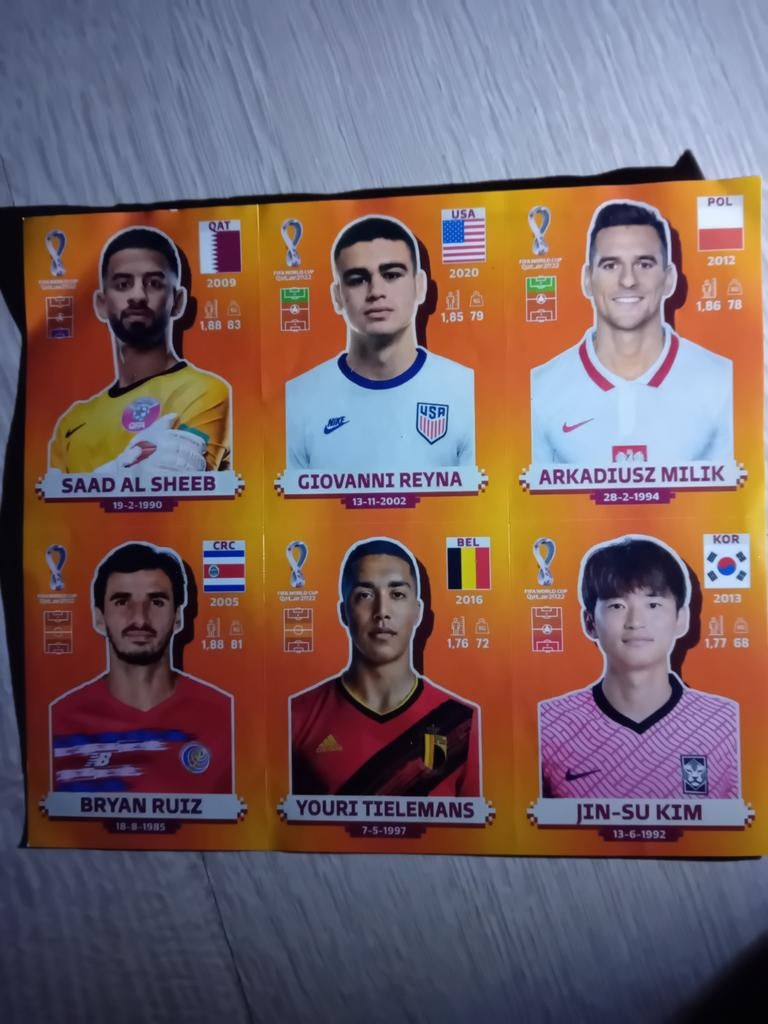 6 stickers panini coupe du monde 2022, Enlèvement ou Envoi, Neuf, Plusieurs autocollants