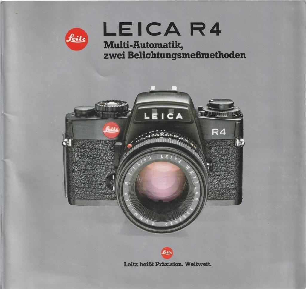 Leica R4 en Leica R4s tweetal brochures, Audio, Tv en Foto, Fotocamera's Analoog, Ophalen, Gebruikt, Spiegelreflex, Leica