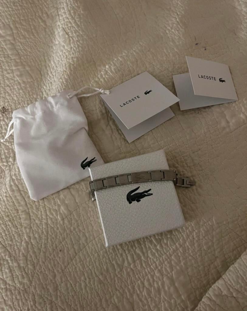Lacoste armband, Verzenden, Nieuw, Zilver, Heer