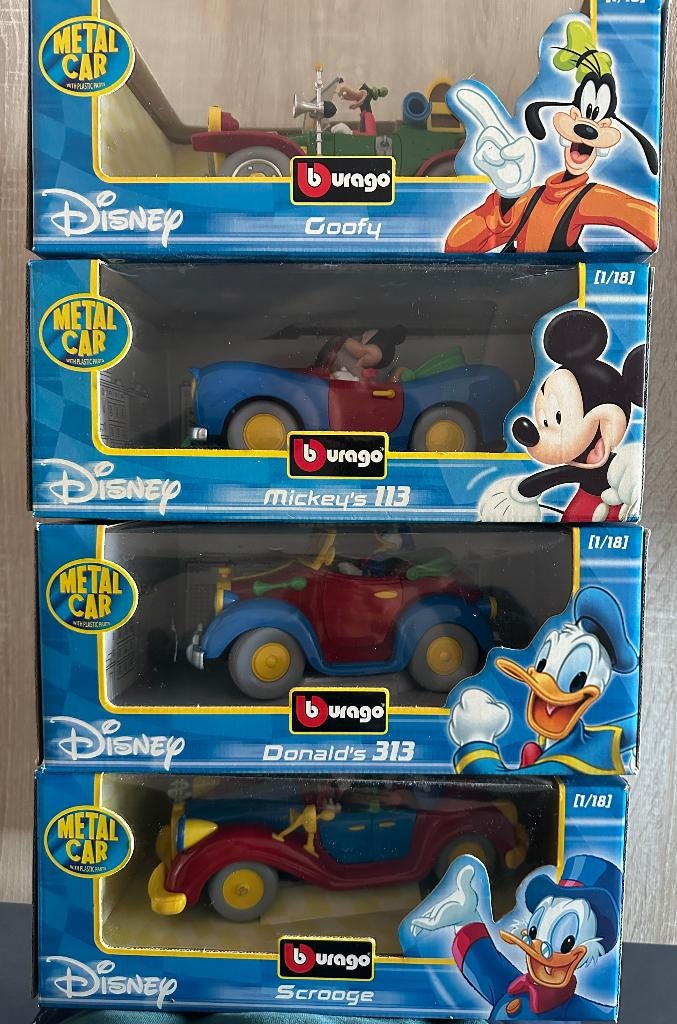 Disney collection 1:18 metaal Burago, Ophalen of Verzenden, Donald Duck, Zo goed als nieuw, Overige typen
