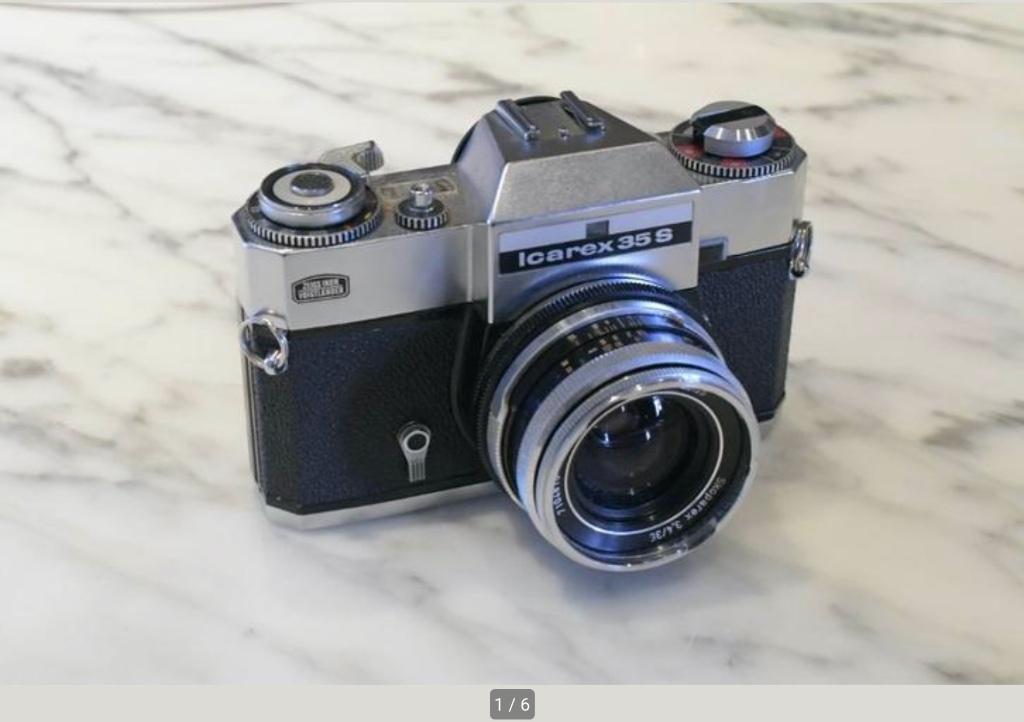 Zeiss Ikon Icarex 35S Voigtländer avec Scoparex 35 mm/3,4, Enlèvement ou Envoi, 1960 à 1980, Appareils photo