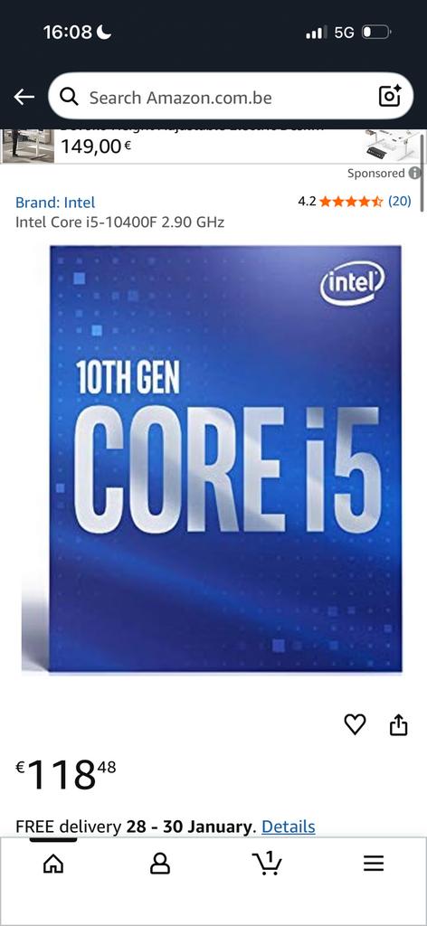 I5 10400f + motherboard + cpu cooler, Enlèvement, Comme neuf