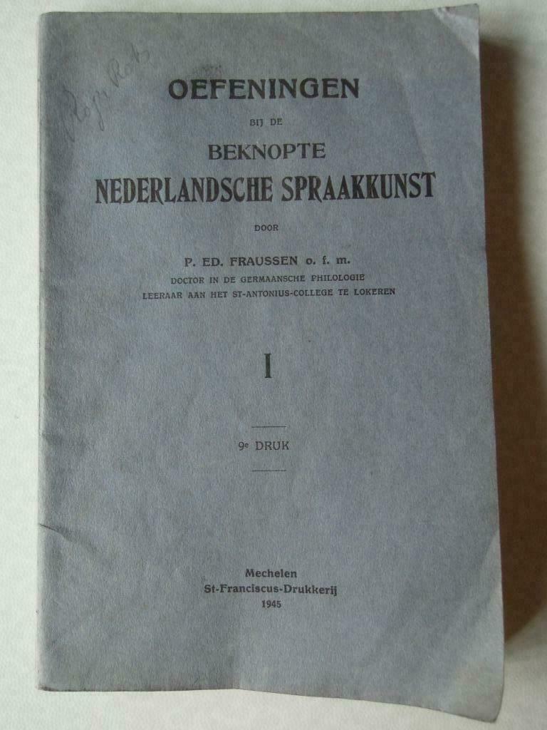 handboek Nederlandsche spraakkunst 1945 Fraussen, Ophalen of Verzenden, Gelezen, Overige niveaus, Fraussen