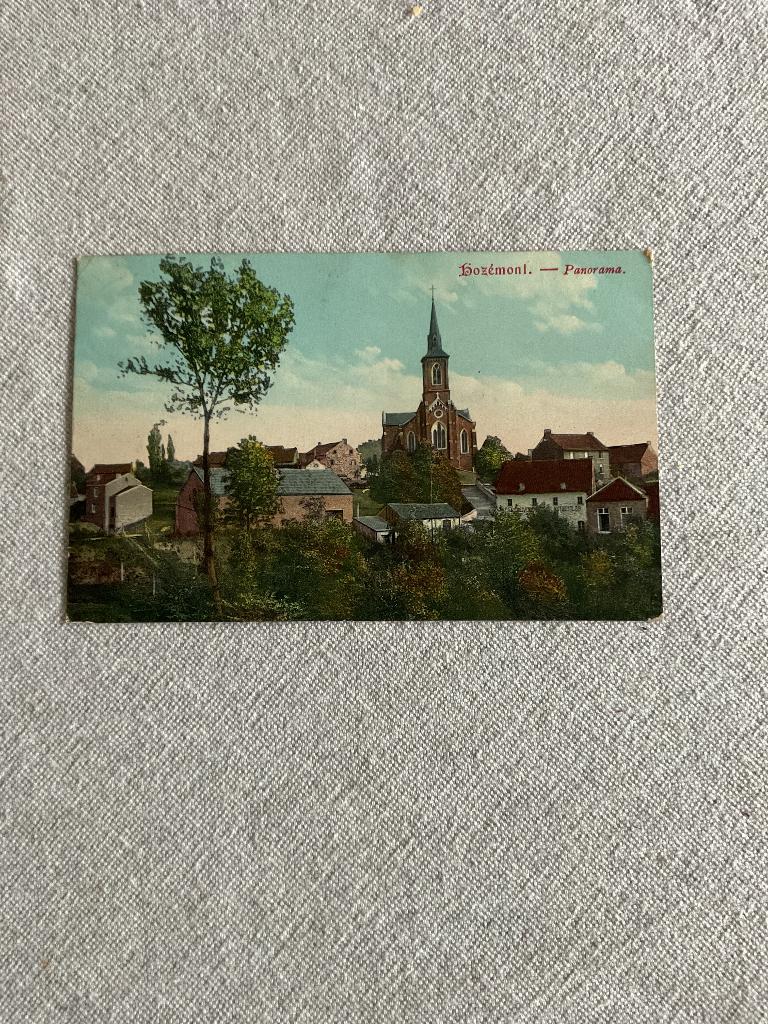HOZEMONT Panorama Ansichtkaart, Ophalen of Verzenden, Voor 1920, Gelopen, Luik