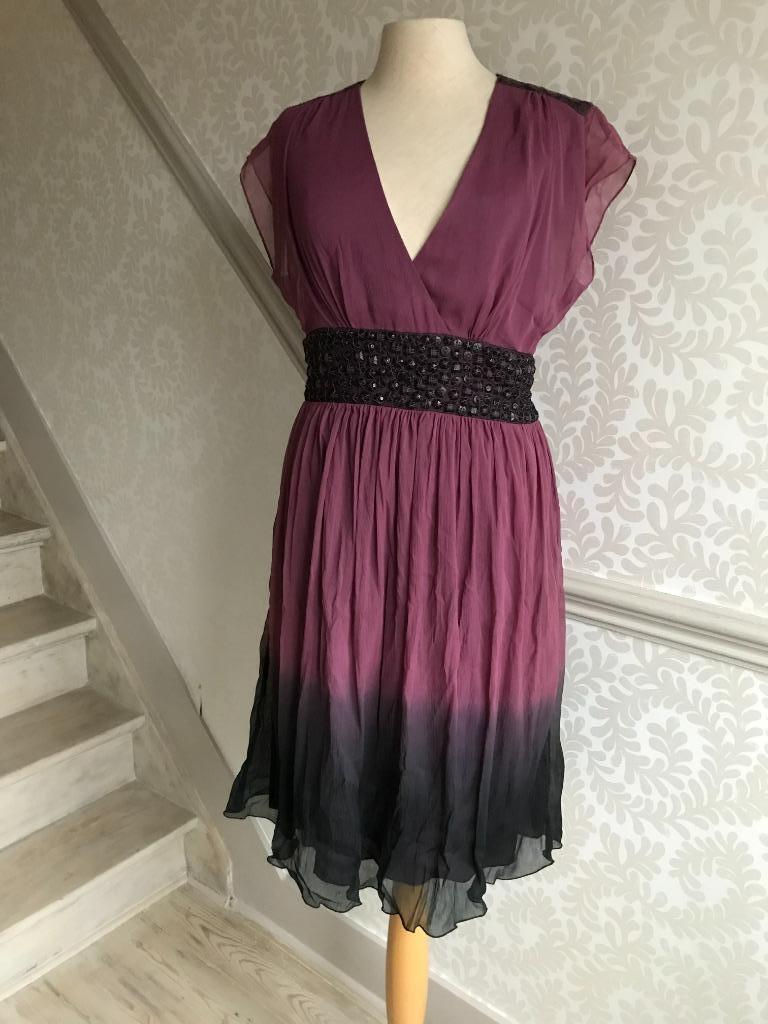 Robe à perles lilas ombrées, Enlèvement ou Envoi, Comme neuf, Geen merk, Violet