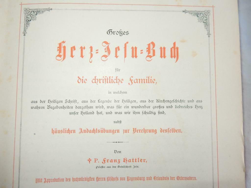 Histoire religieuse écrit en allemand gothique 1908 Hattler, Antiquités & Art, Enlèvement ou Envoi, Hattler Franz