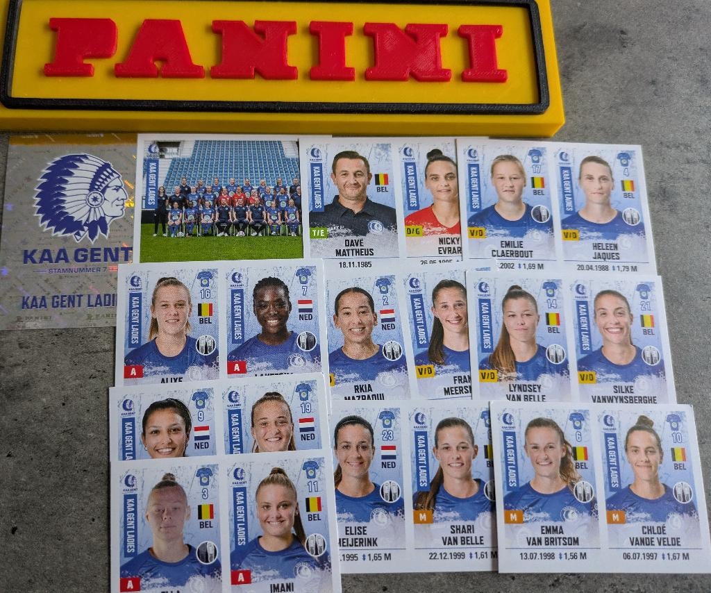 Autocollants Panini Football 2020/21 femmes AA Gent FOOT, Enlèvement ou Envoi, Neuf