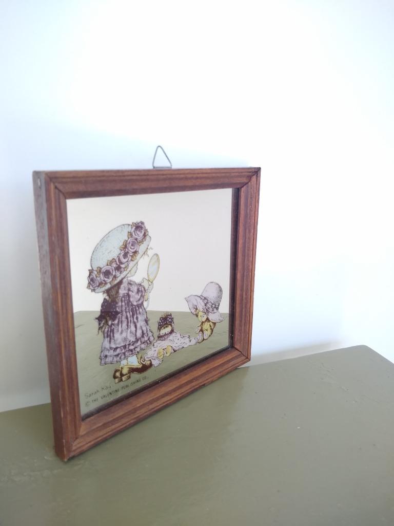 spiegeltje Sarah Kay - muurdecoratie, Huis en Inrichting, Woonaccessoires | Spiegels, Ophalen, Minder dan 50 cm, Gebruikt, Minder dan 100 cm