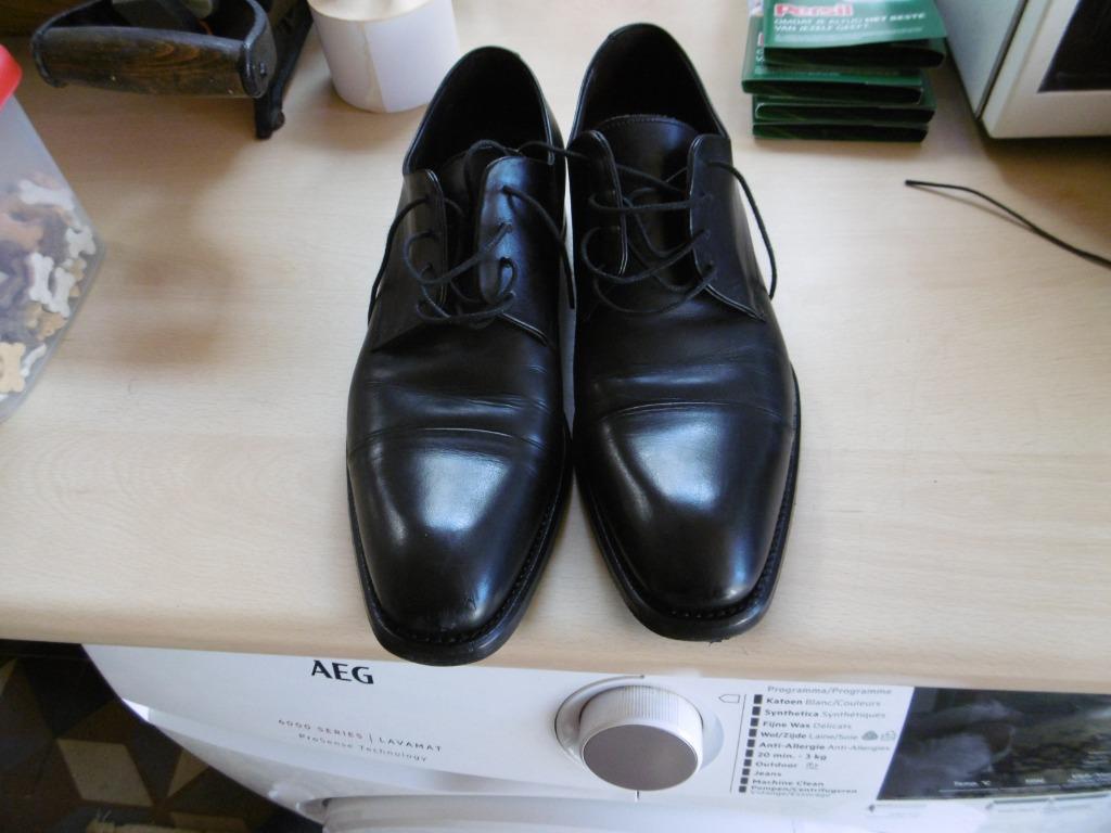 chaussures pour hommes, cuir, 41 « j wilton » fatto a mano,, Enlèvement ou Envoi, Comme neuf, Noir, Chaussures à lacets