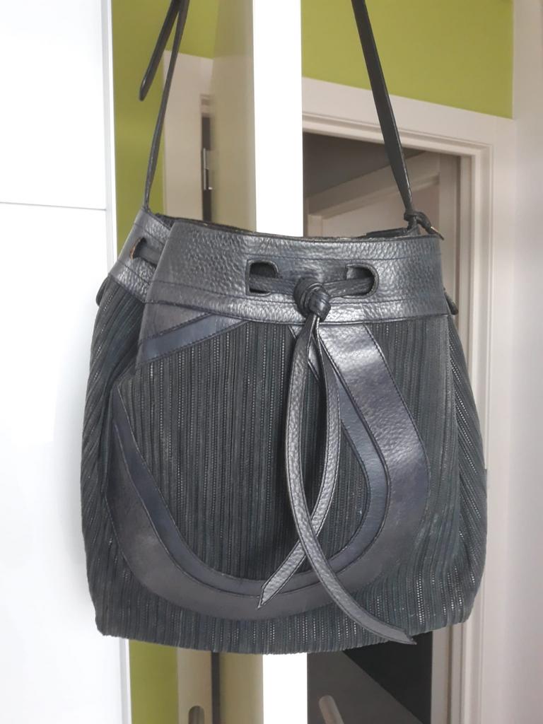 Handtas Delvaux donkerblauw, Handtassen en Accessoires, Ophalen, Gebruikt, Blauw, Handtas