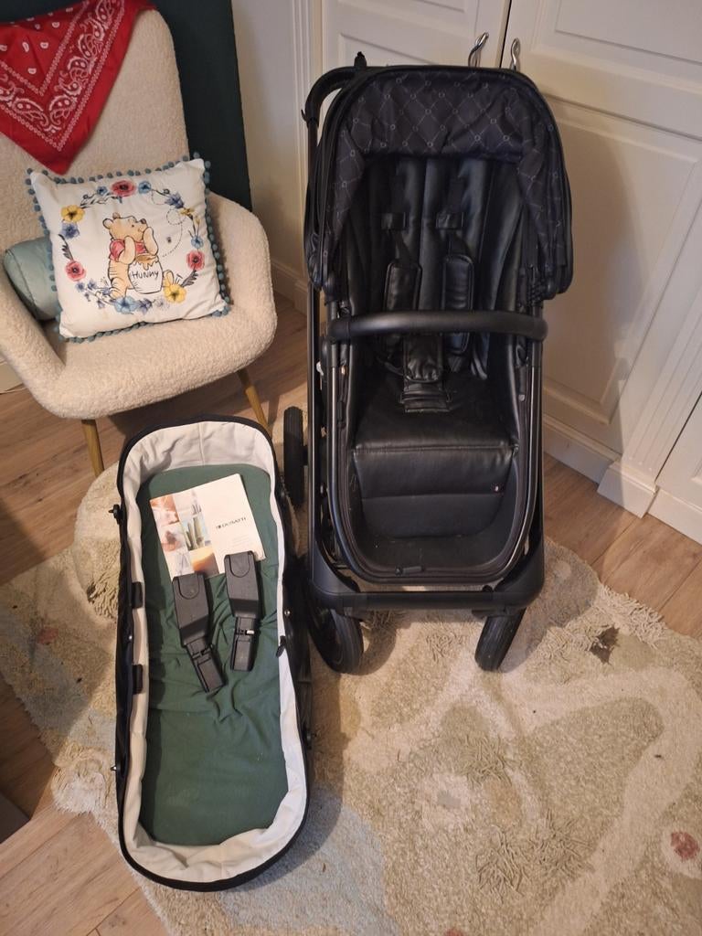 Buggy Dubatti leder, Ophalen, Kinderwagen, Verstelbare duwstang