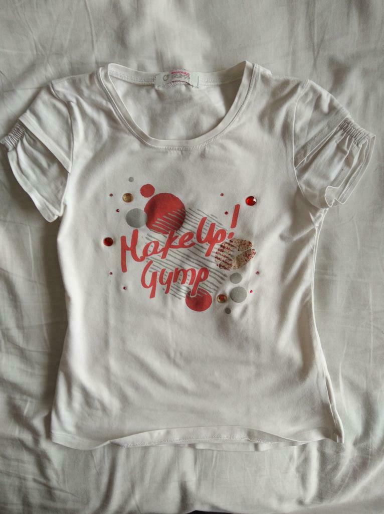 T-shirt gymp 8 jaar, Gebruikt, Meisje, Ophalen of Verzenden, Shirt of Longsleeve