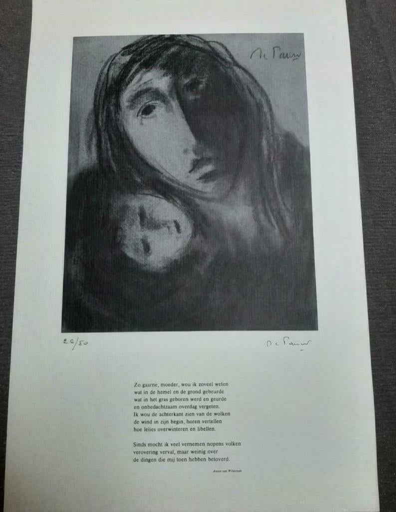 Gaby De Pauw/litho/origineel, Antiquités & Art, Enlèvement