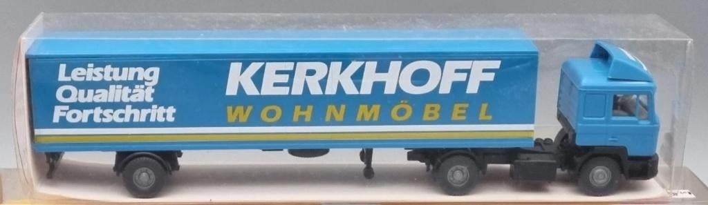 1:87 Wiking 544130 MAN F 2000 Koffer Kerkhoff Wohnmöbel, Hobby & Loisirs créatifs, Voitures miniatures | 1:87, Enlèvement ou Envoi
