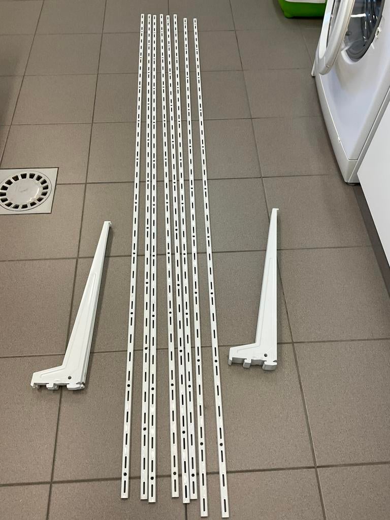 Bevestingsset voor ophangplanken. 65 kg per haak, Doe-het-zelf en Bouw, Hout en Planken, Ophalen, Gebruikt, Plank