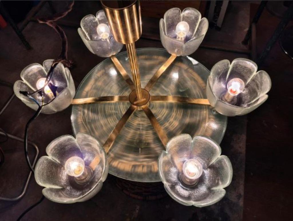 vintage Kalmar Murano kroonluchter, Huis en Inrichting, Ophalen, Zo goed als nieuw, Glas