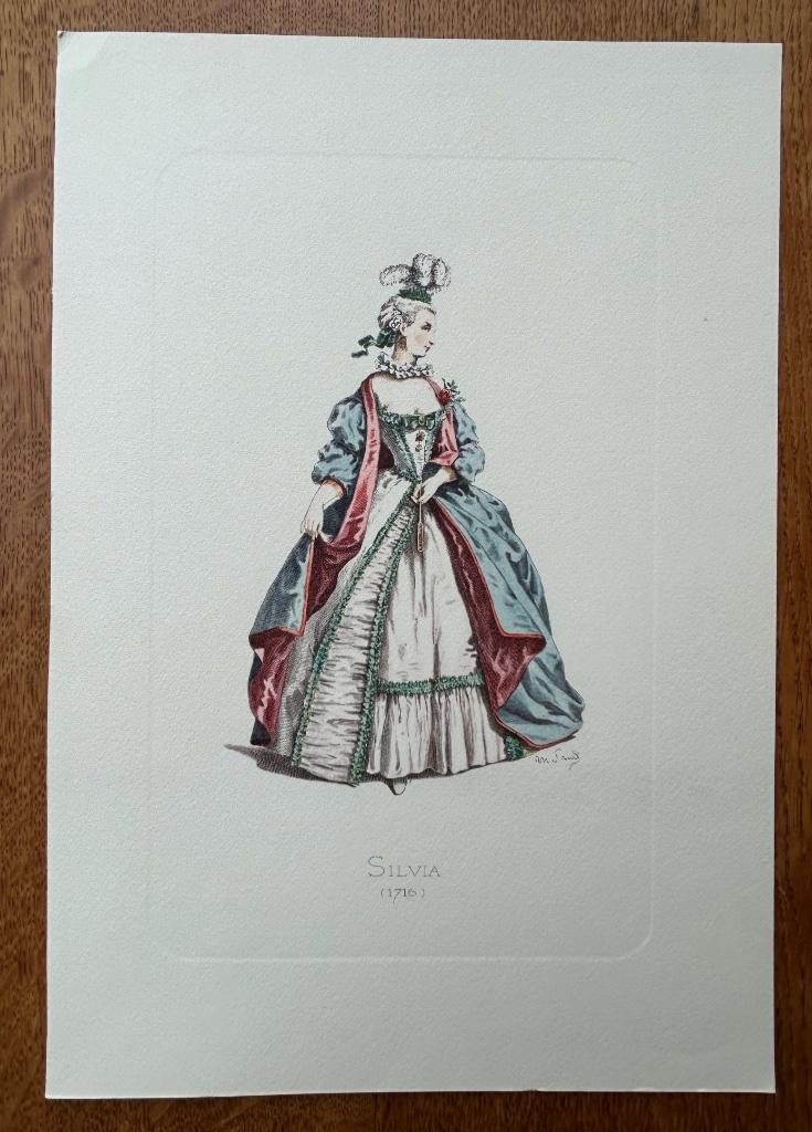 Kunstdruk Maurice Sand, Silvia 1716, Ophalen of Verzenden
