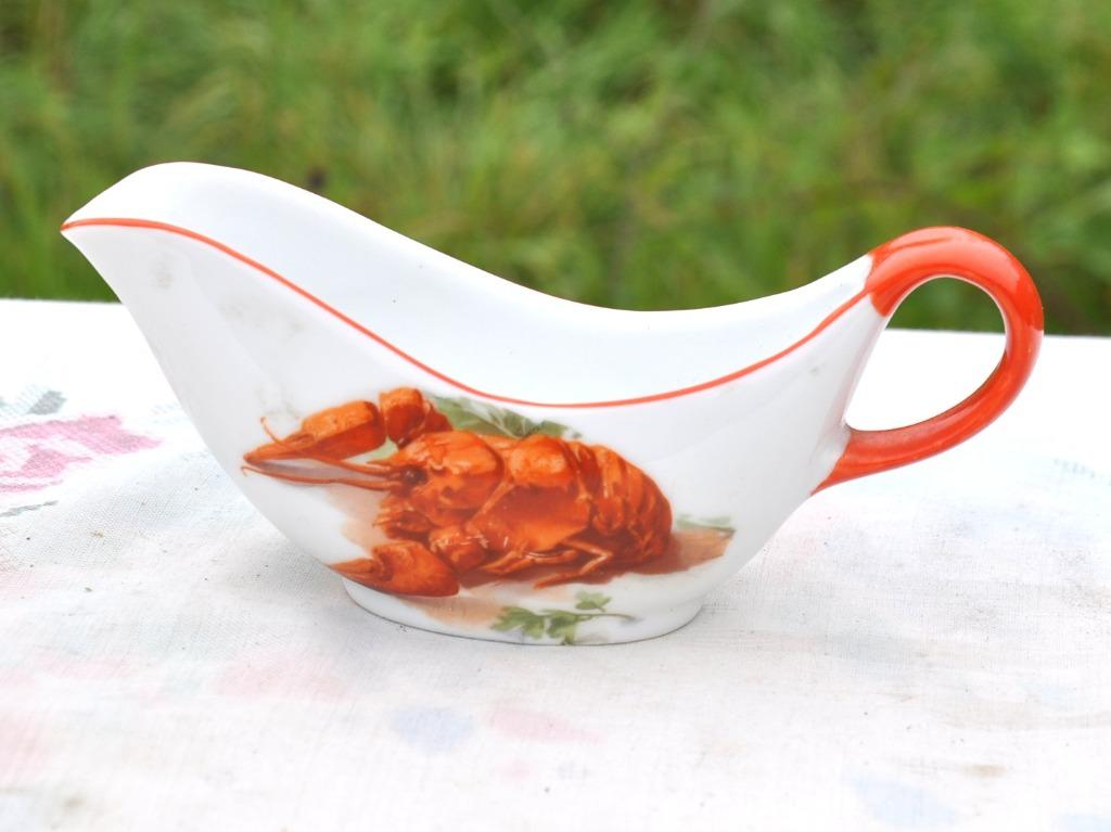saucière porcelaine decor homard, Antiquités & Art, Enlèvement ou Envoi