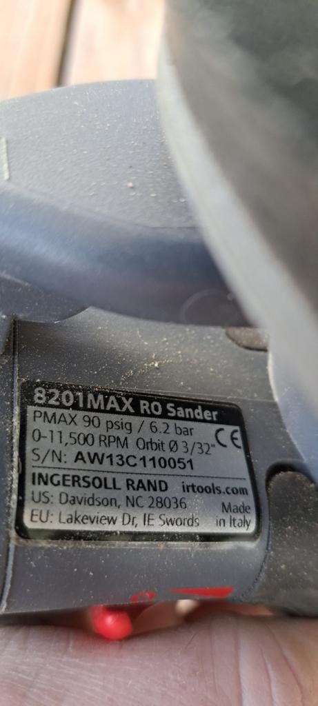 Schuurmachine Ingersoll Rand, Enlèvement, Ponceuse circulaire
