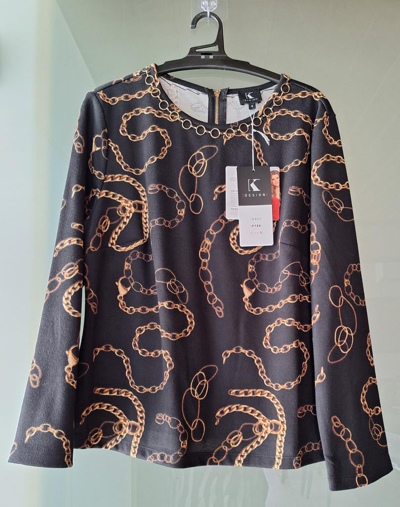 Blouse met gouden versiering met label, Verzenden, Zo goed als nieuw