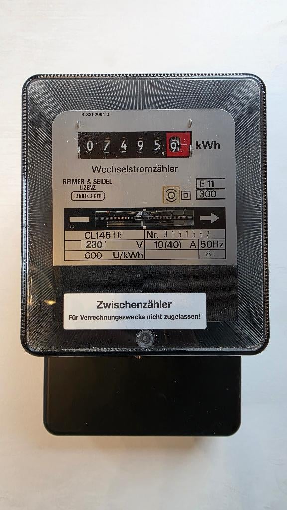 220V enkelfasige mechanische elektrische meter, Ophalen of Verzenden, Gebruikt, Overige typen
