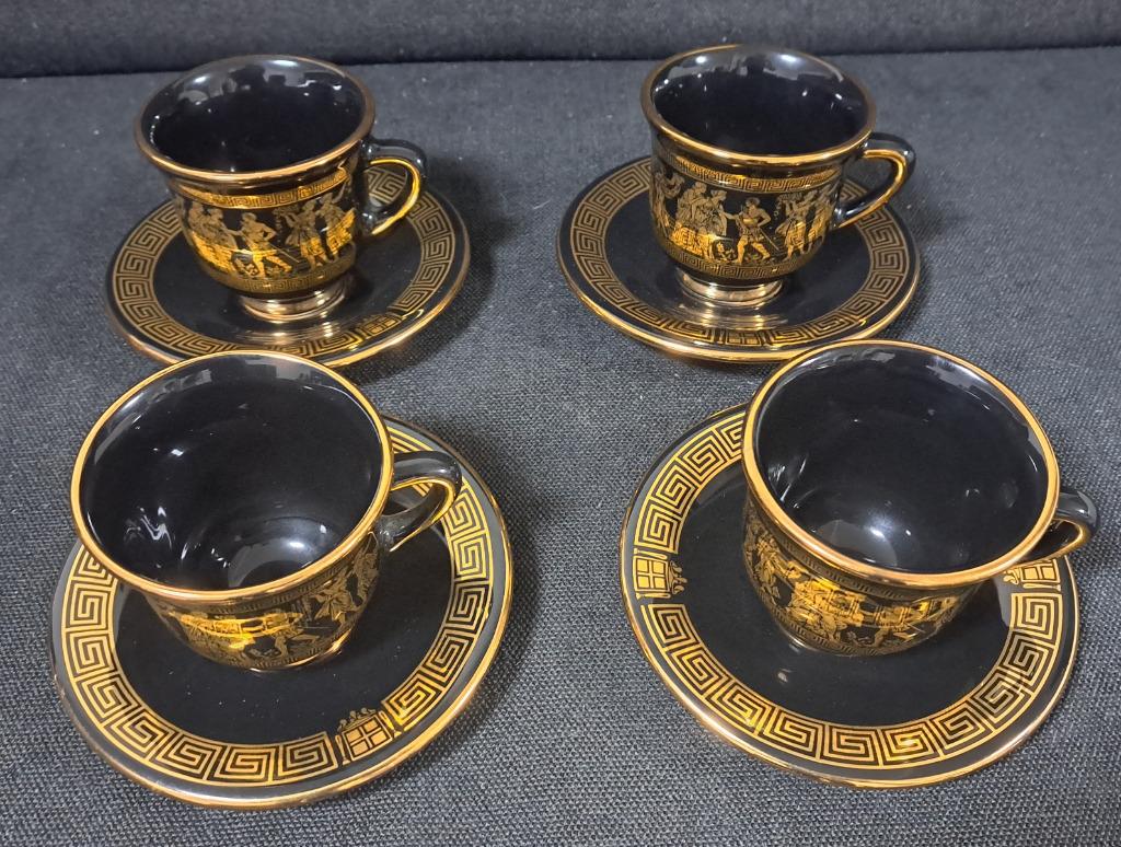Tassen en Bordjes 24K Gold, Antiek en Kunst, Ophalen of Verzenden