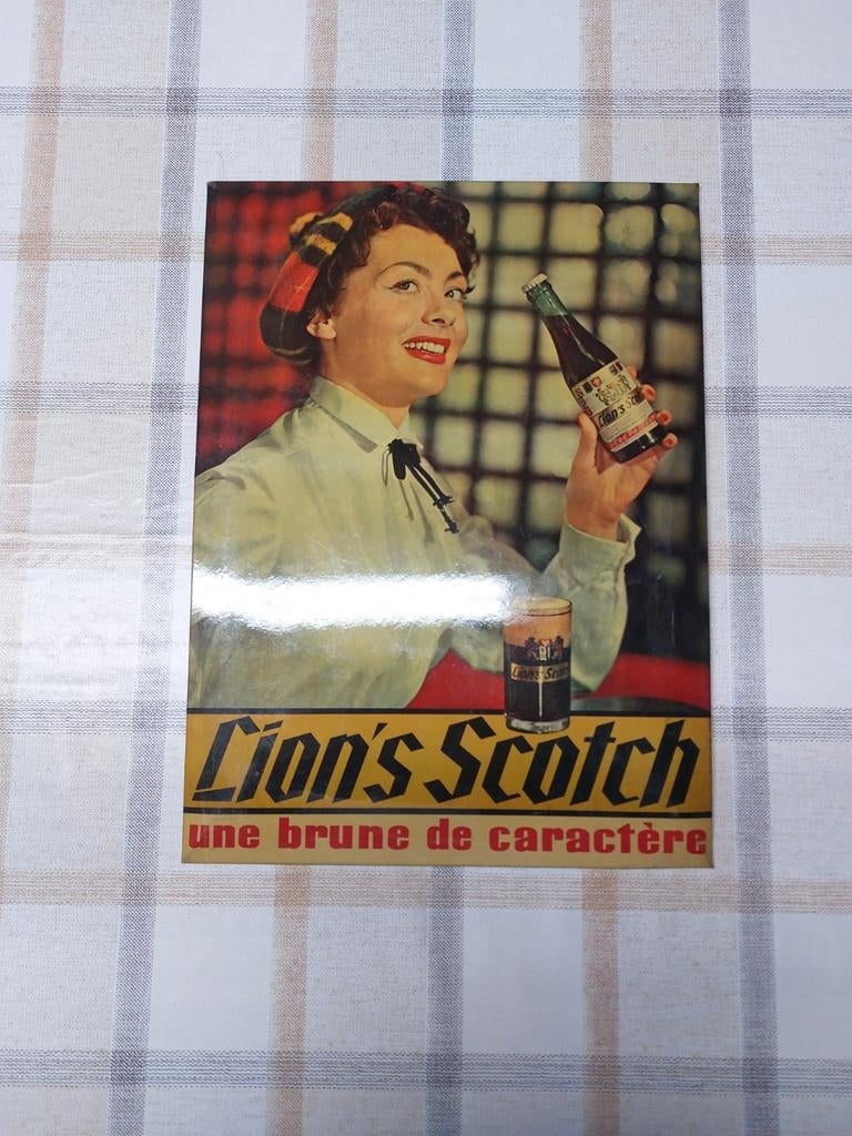 Reclamebord Bier Lion, Ophalen of Verzenden, Reclamebord