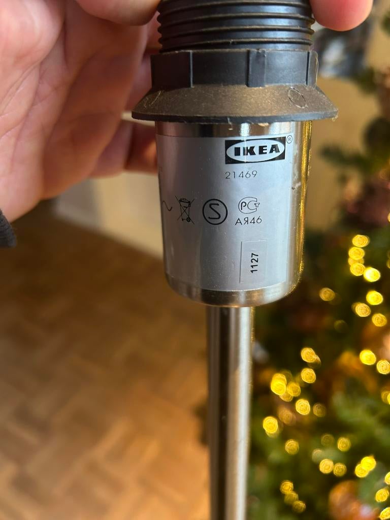 Staanlamp zonder kap (ikea), Huis en Inrichting, Lampen | Vloerlampen, Ophalen, Zo goed als nieuw