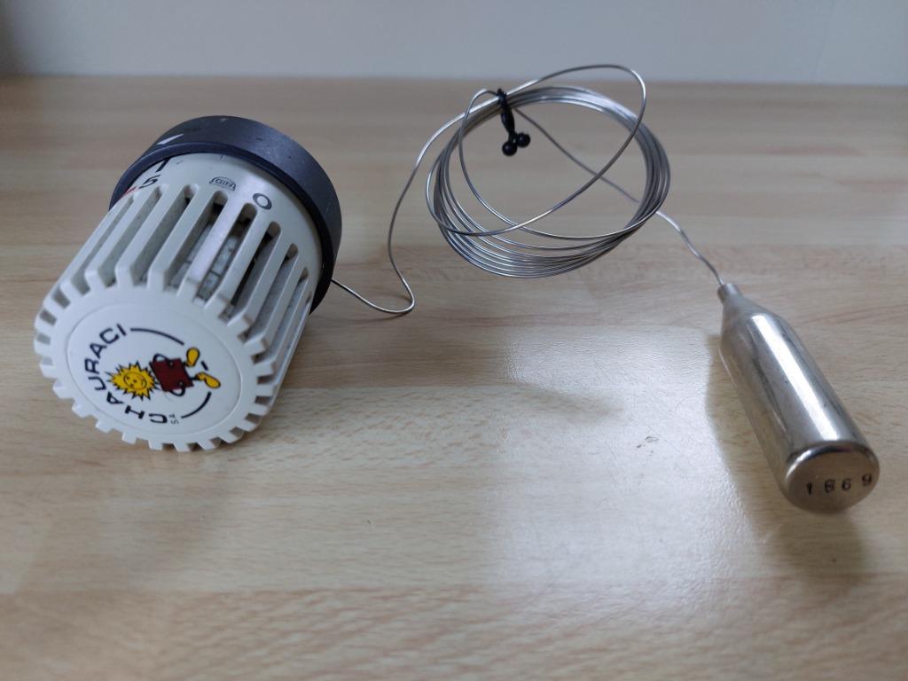 Tête de thermostat avec capteur à distance et tube capilaire, Ophalen, Zo goed als nieuw, Thermostaat