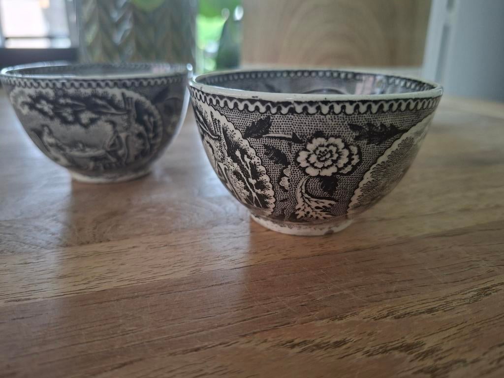 Antieke kommetjes spoelkommetjes sake Japan, Antiek en Kunst, Antiek | Porselein, Ophalen of Verzenden