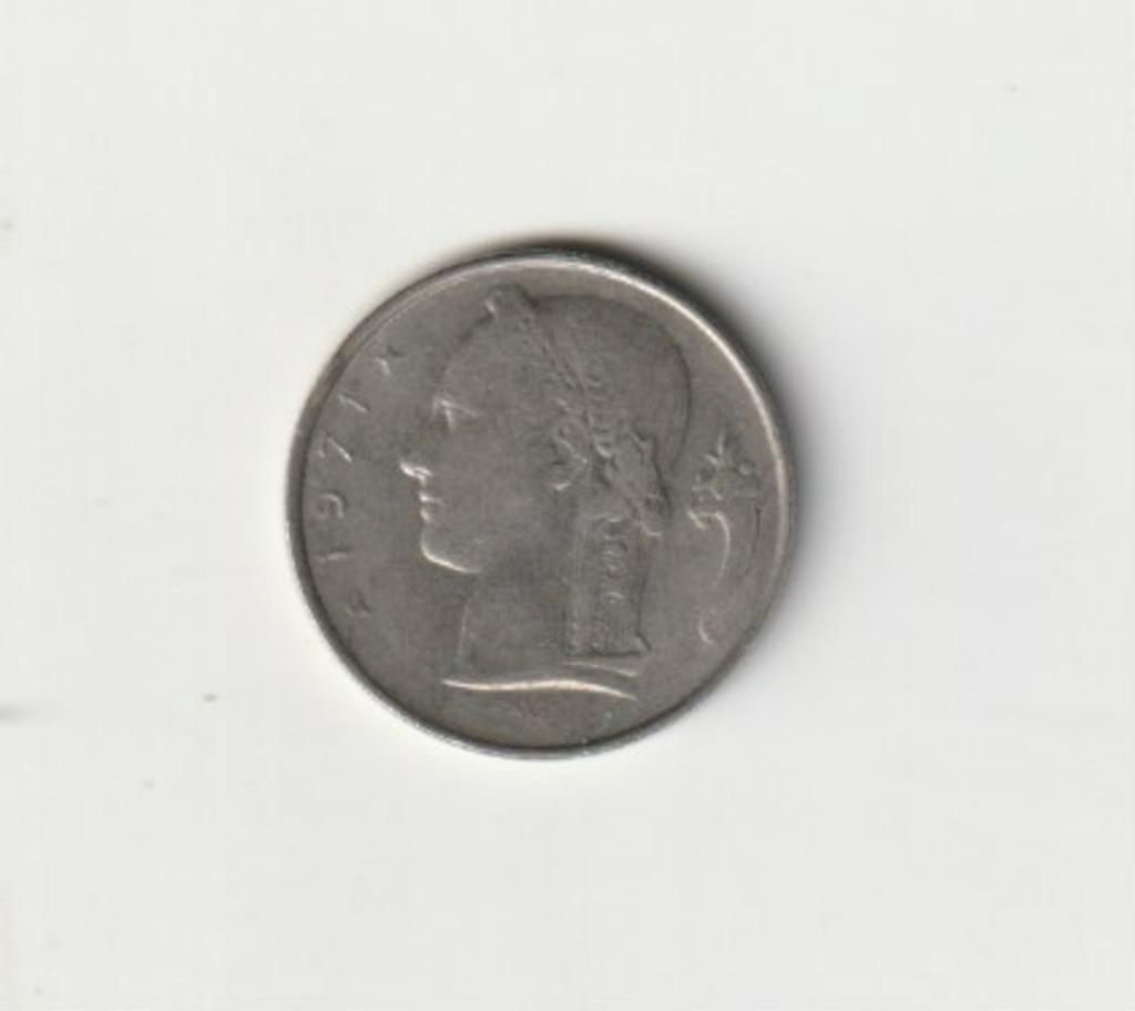 BELGIE BELGIUM  BAUDOUIN 5 FRANK 1971 NL, Postzegels en Munten, Ophalen of Verzenden, Metaal, Losse munt