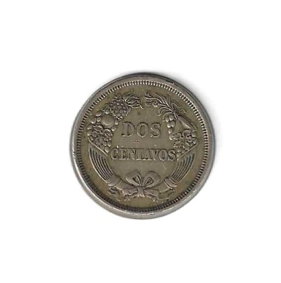 Peru, 2 Centavos 1863., Postzegels en Munten, Munten | Amerika, Ophalen of Verzenden, Zuid-Amerika, Losse munt