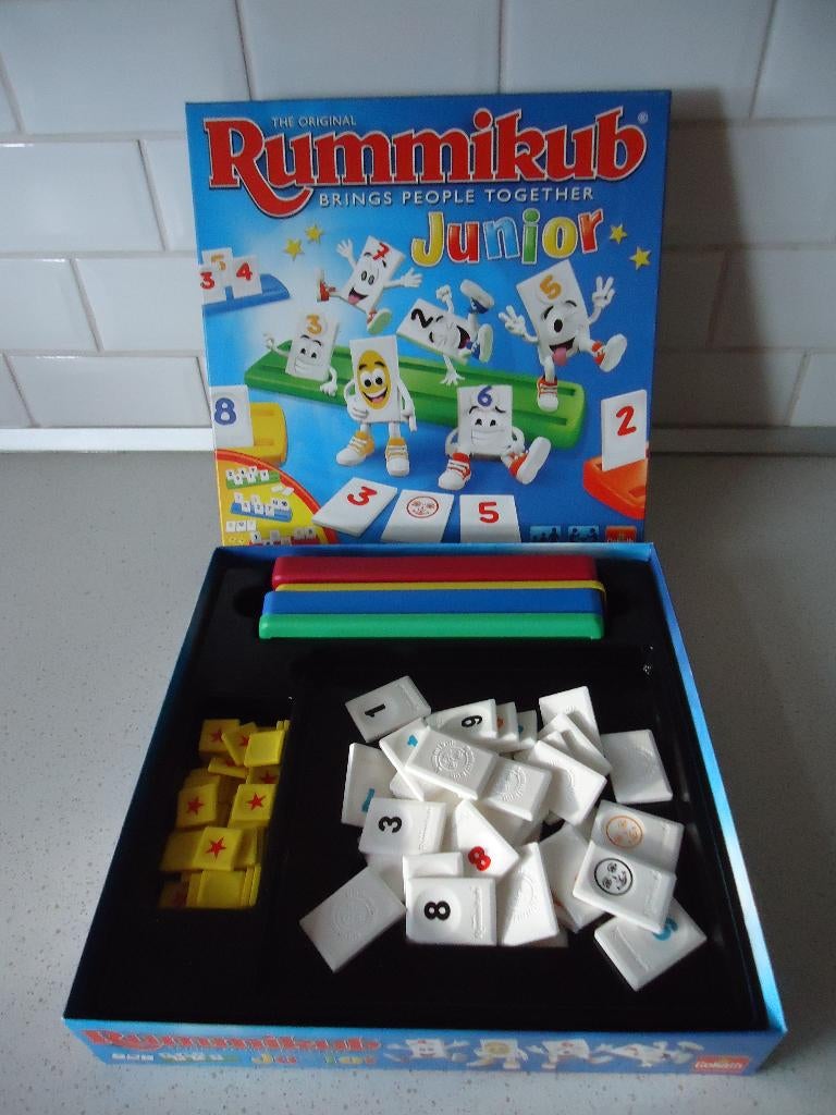 The Original "RUMMIKUB" Junior van Goliath in Prima Staat., Trois ou quatre joueurs, Enlèvement ou Envoi, Comme neuf, Goliath