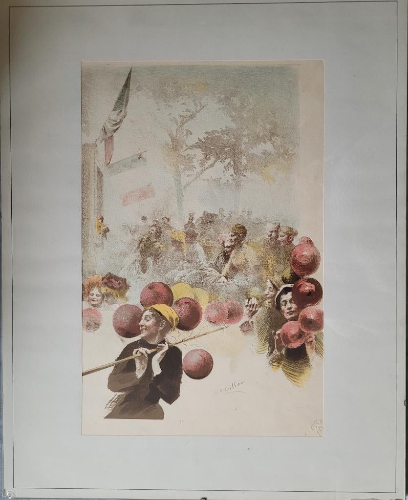 Lithografie 1898, L'Estampe Moderne 'Polichinelle', Enlèvement