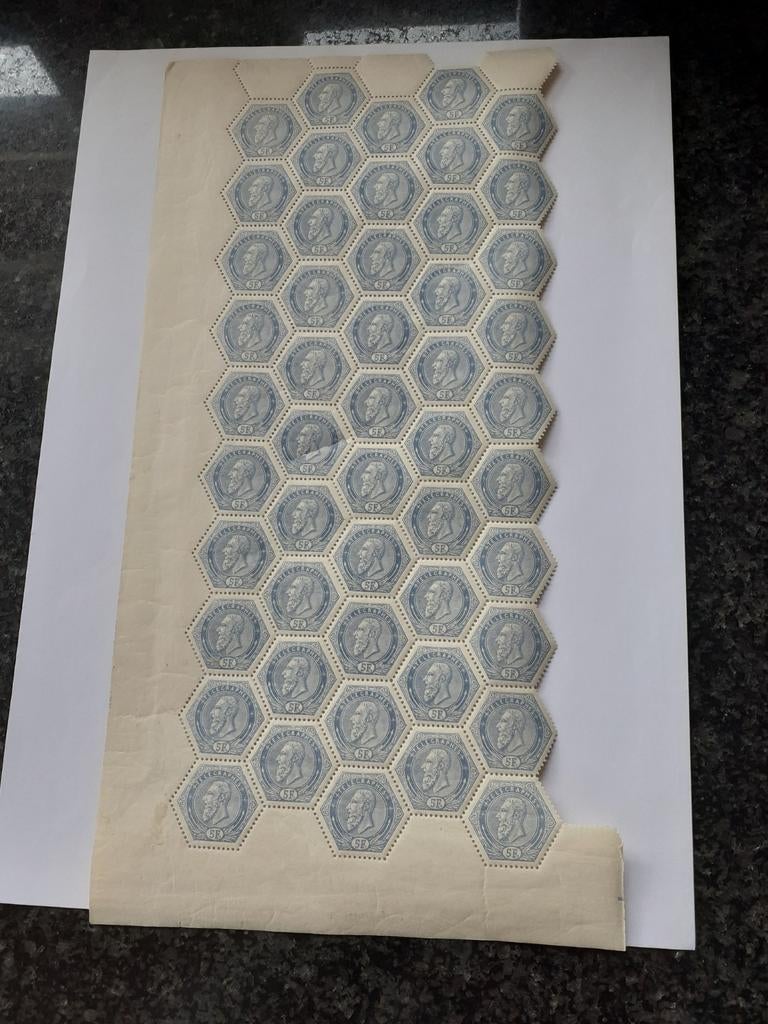 Telegraafzegels 1899. 5 fr. ( 50 st.) Postfris., Ophalen of Verzenden