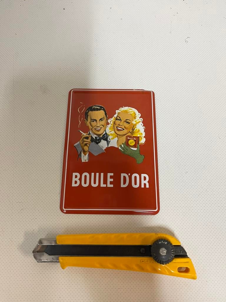Boule d’or repro klein blikken bordje (10 op 14,5), Collections, Marques & Objets publicitaires, Enlèvement ou Envoi, Comme neuf