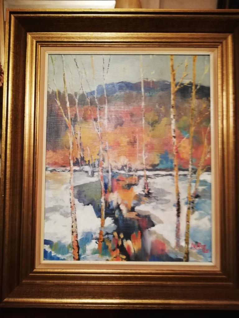 * A Leroy; schilderij: Winter 3, Ophalen of Verzenden