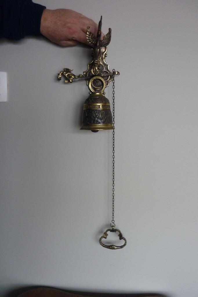 Vintage kloosterbel / muurbel in brons, Ophalen of Verzenden