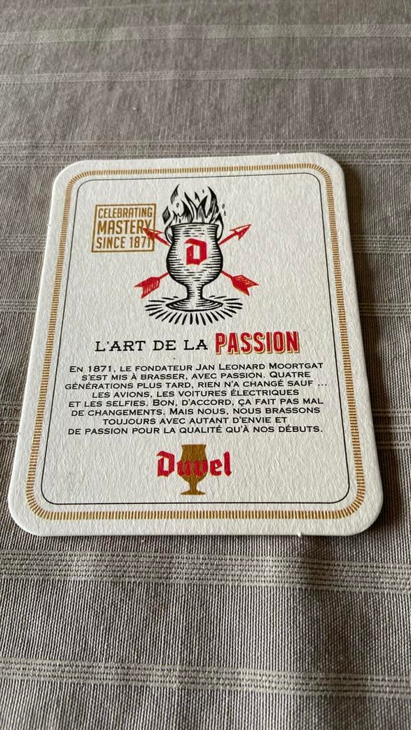 Bierviltje Duvel Mastery collectie, Verzamelen, Ophalen of Verzenden, Nieuw, Viltje(s), Duvel
