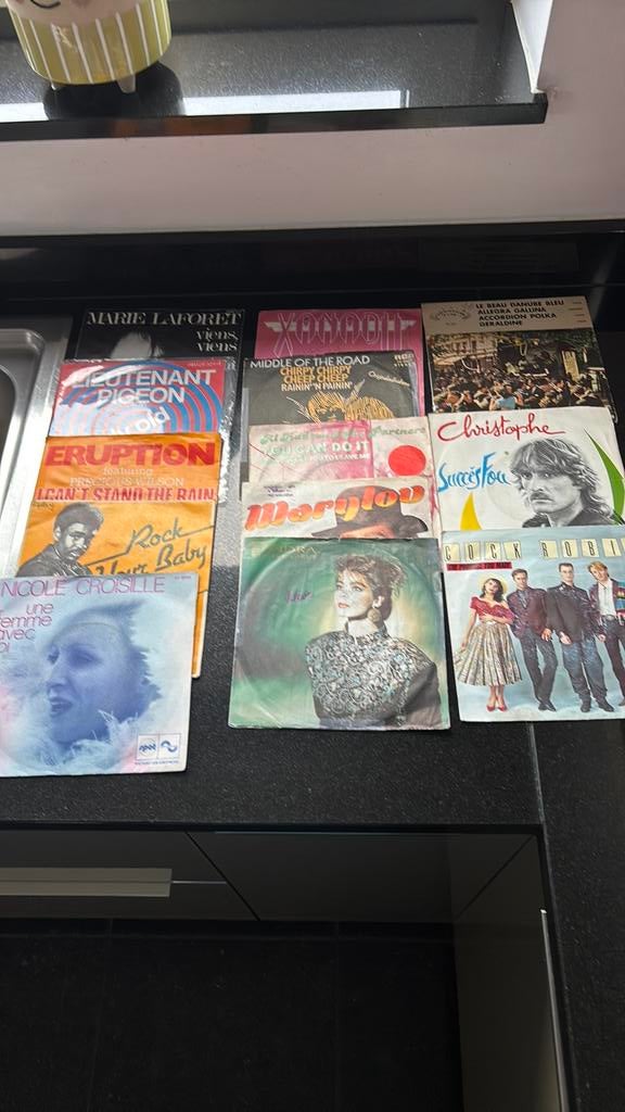 Lot de 9 vinyles 45 Tours, Gebruikt, 7 inch, Single, Dance