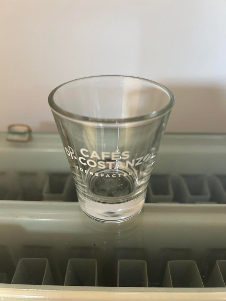 Koffieglaasjes espresso cafés di Costanzo Torréfacteur, Ophalen, Zo goed als nieuw
