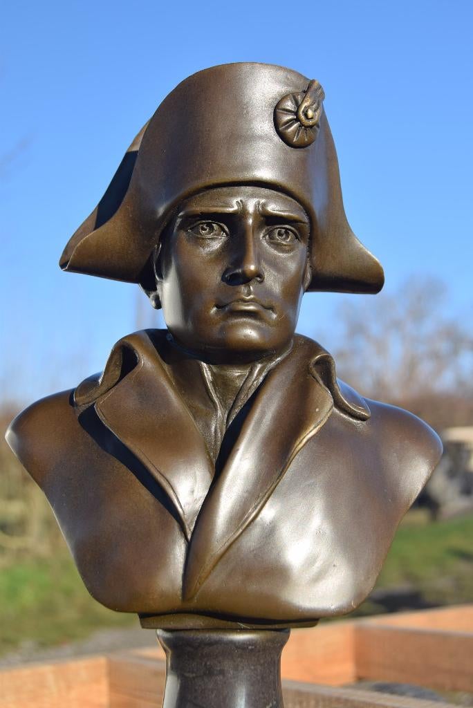 BUSTE DE NAPOLEON EN BRONZE SIGNE SUR SOCLE MARBRE, Antiquités & Art, Enlèvement ou Envoi, Bronze