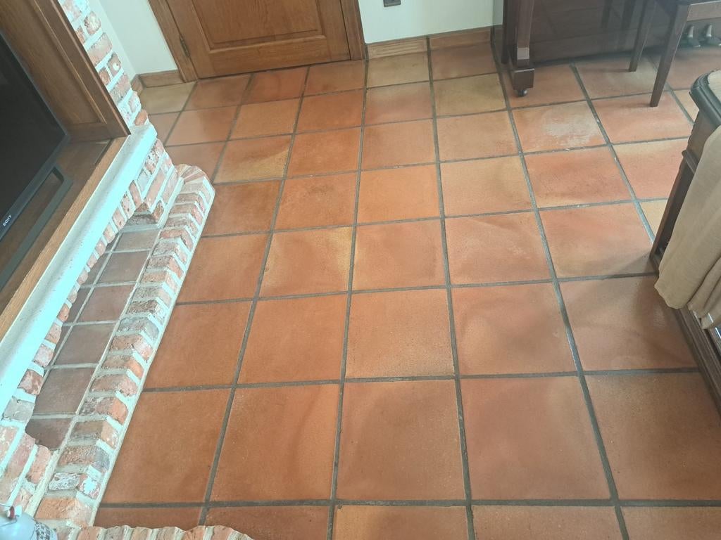 Carrelage en terre cuite 30x30 cm bien entretenu et traité, Enlèvement, Utilisé, Carrelage de sol