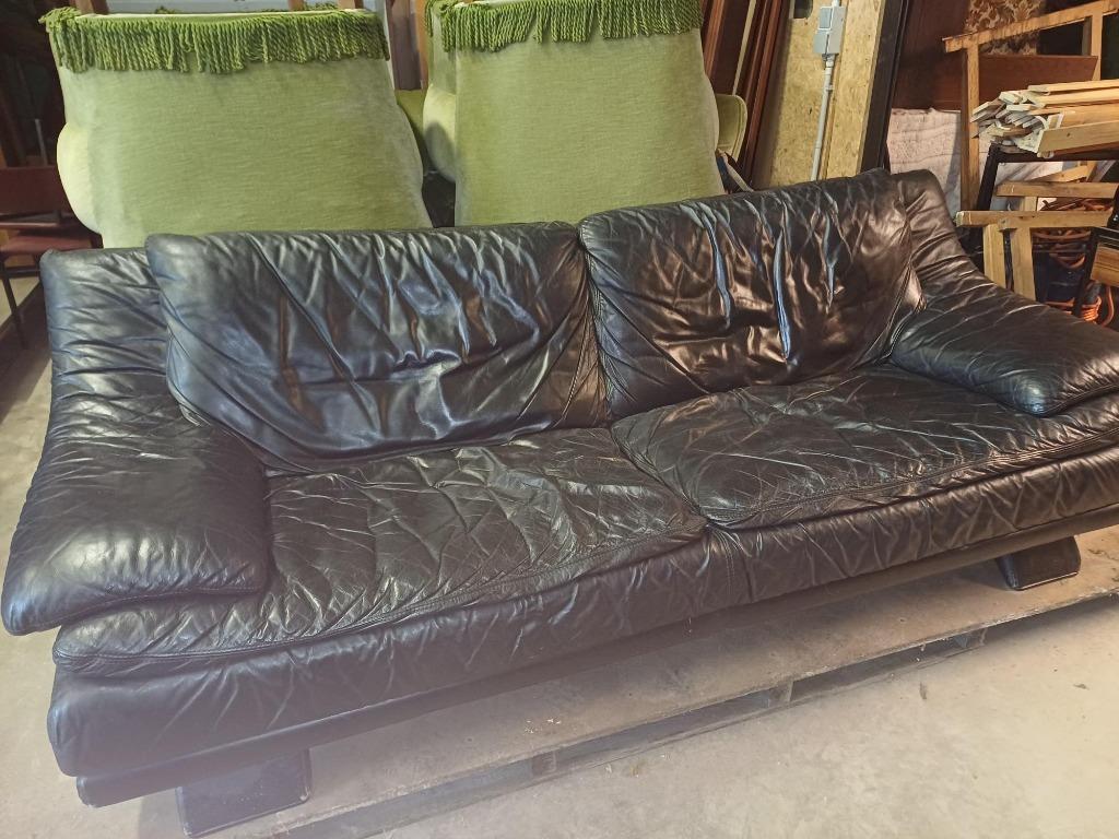 Salon cuir, Ophalen, Gebruikt, Leer, Vierpersoons of meer